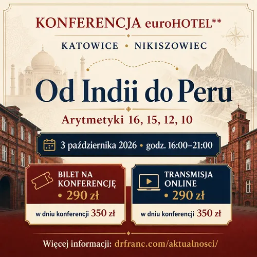 Konferencja Od Indii do Peru. Arytmetyki 16, 15, 12, 10 Katowice
